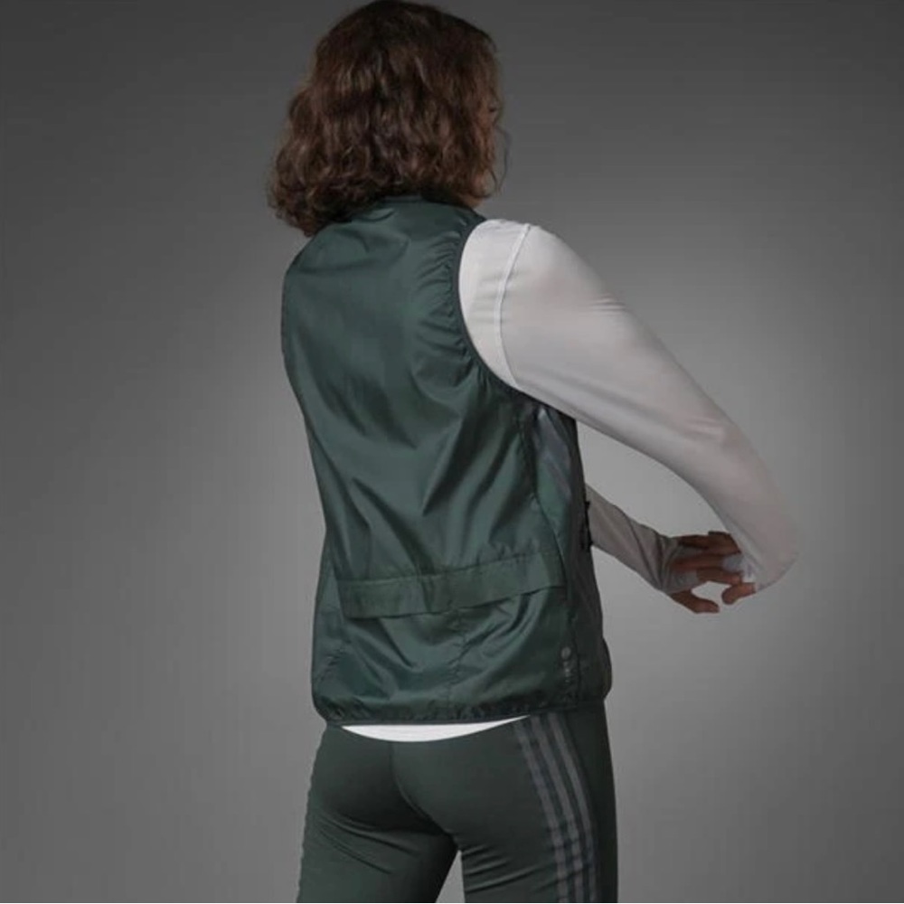 Adidas Vest - Green Striped NWT* - Picture 6 of 9